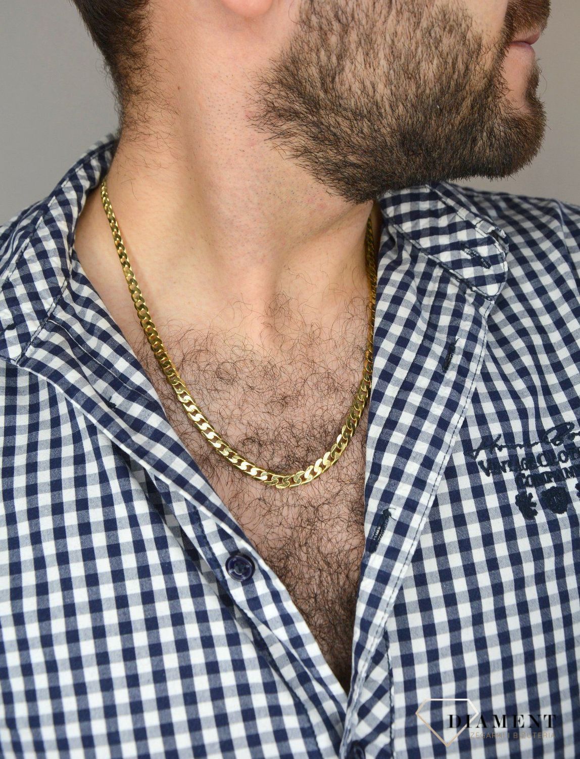 Złoty łańcuszek 585 pancerka 6 mm DIA-LAN-1113-585 6mm ✅ Złoty łańcuszek o splocie pancerki ✅ Łańcuszek o równych oczkach wykonanych z wysokiej jakości złota próby 585.jpg